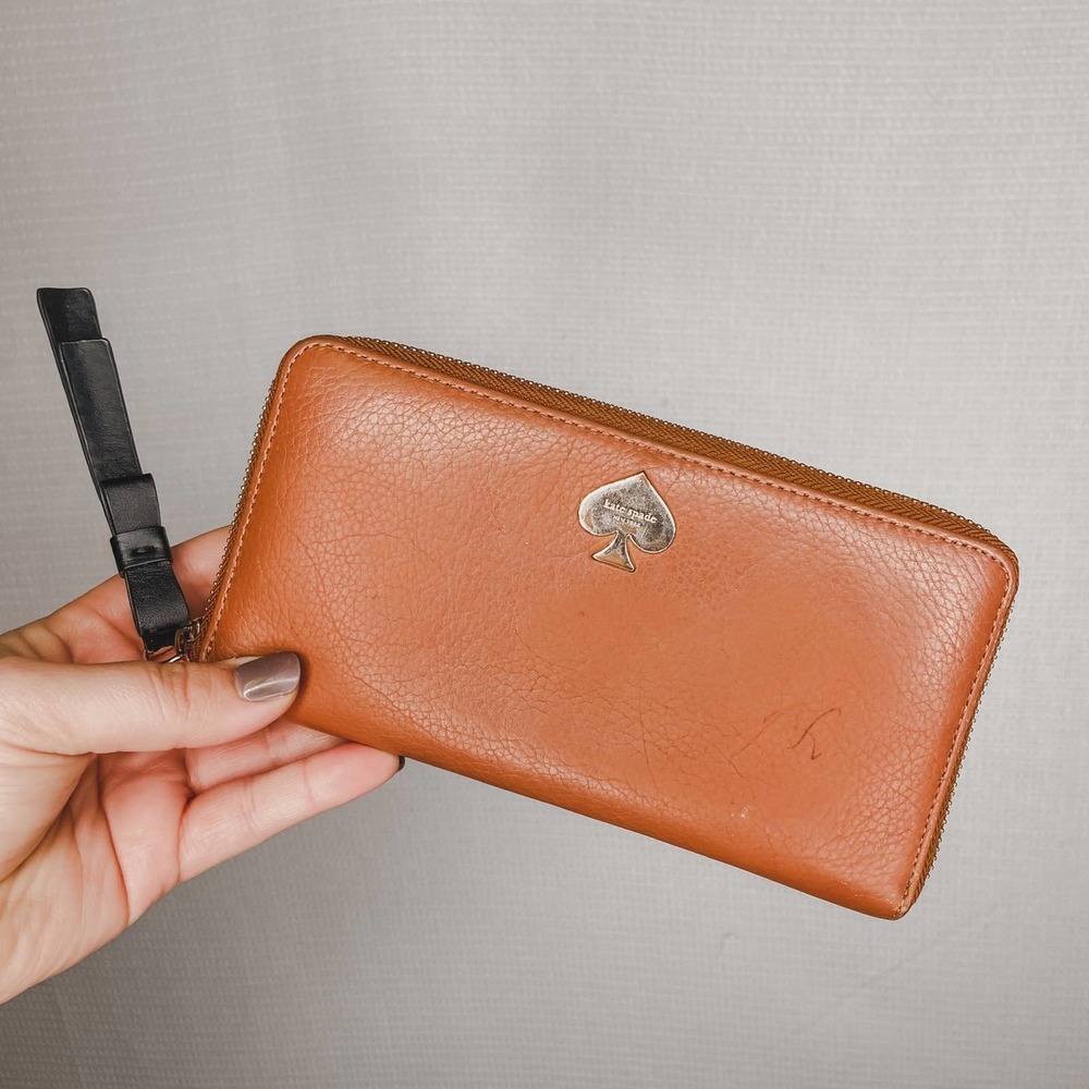 Kate Spade | Brown Long Wallet Black Bow